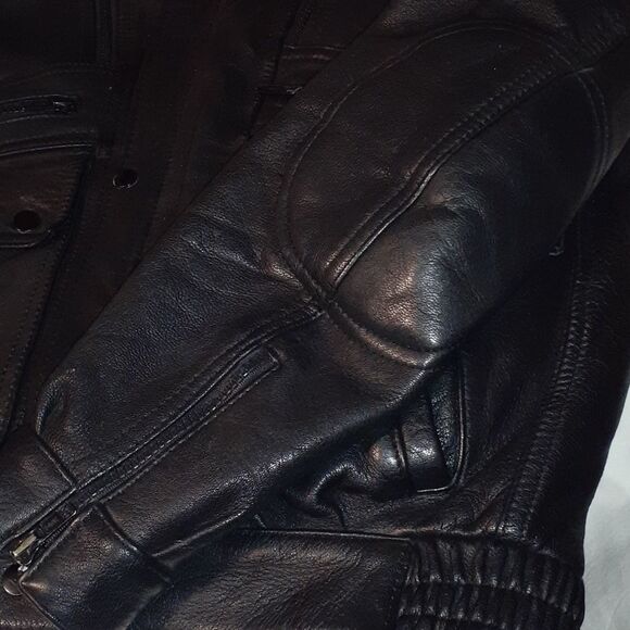 Hein Gericke Black Leather Motorcycle‎ Jacket 38 - Picture 11 of 16